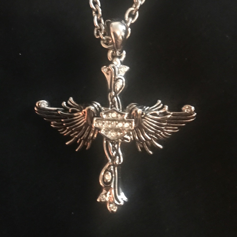 Harley Davidson silver necklace